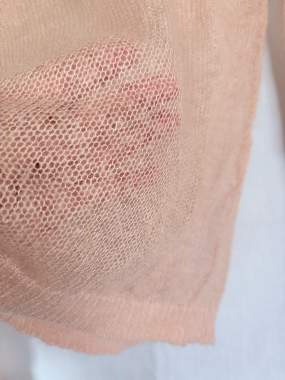 Dynamite Crewneck Mohair Sheer Granola Sweater Soft Goblin Pink Blush Sz Small - Picture 7 of 10